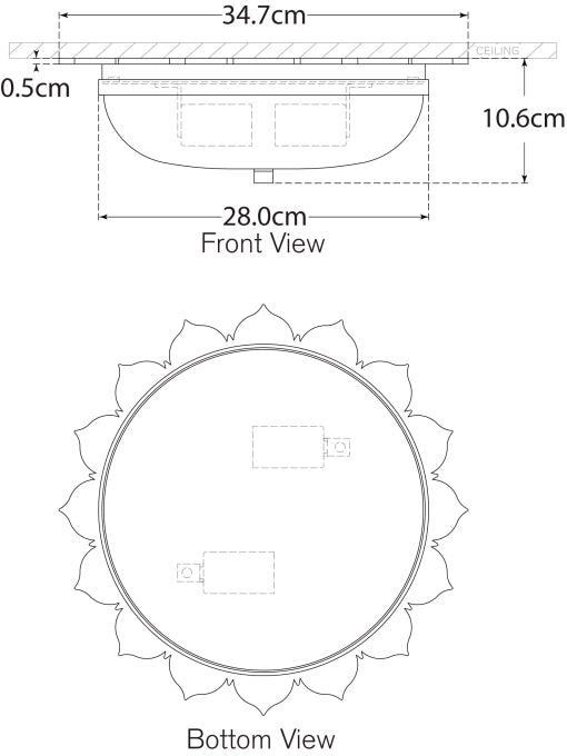 Rachel Small Flush Mount Blueprint