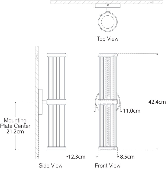 Ranier Double Bath Light Blueprint