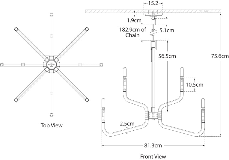 Reagan Medium Two Tier Chandelier Blueprint