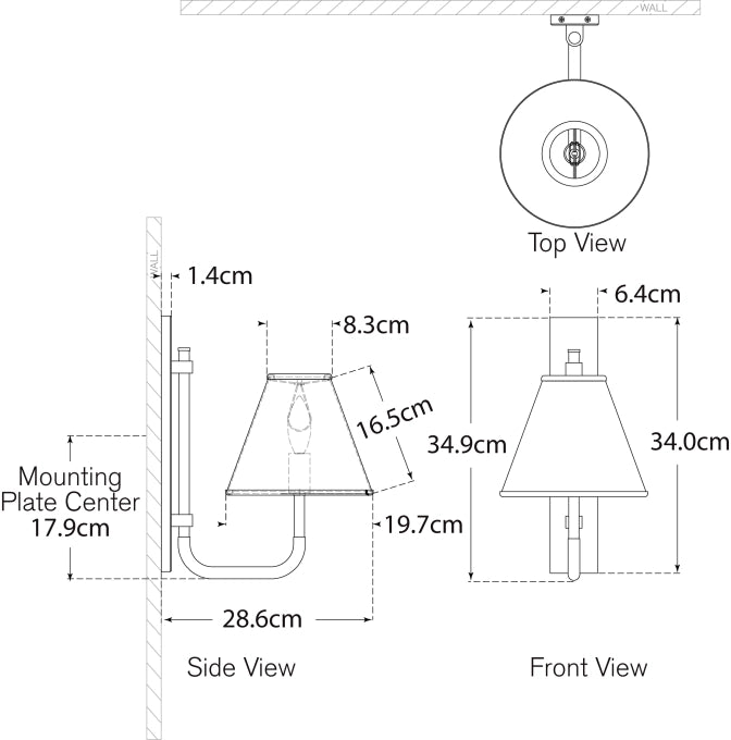 Rigby Small Sconce Blueprint