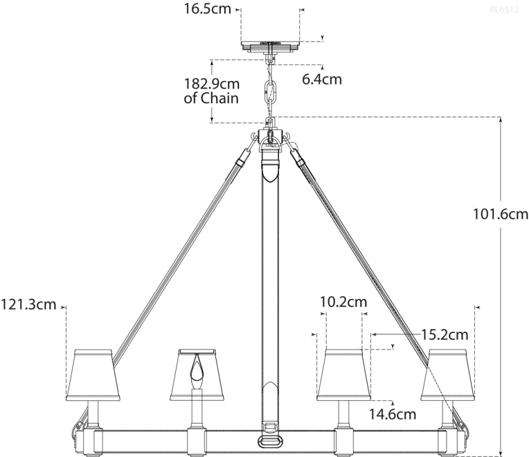 Lampadario a cerchio grande Riley Progetto