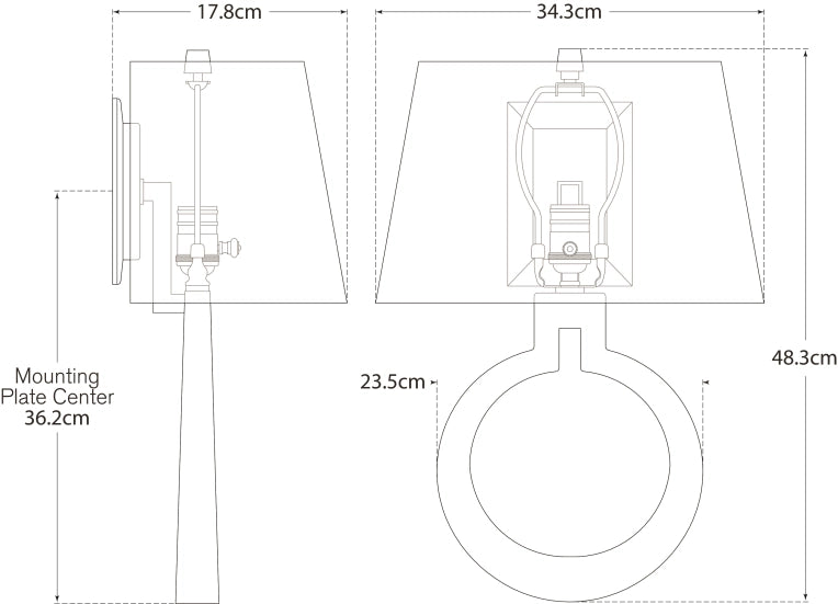 Ring Form Large Wall Sconce Blueprint