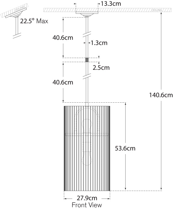Rivers Medium Fluted Pendant Blueprint