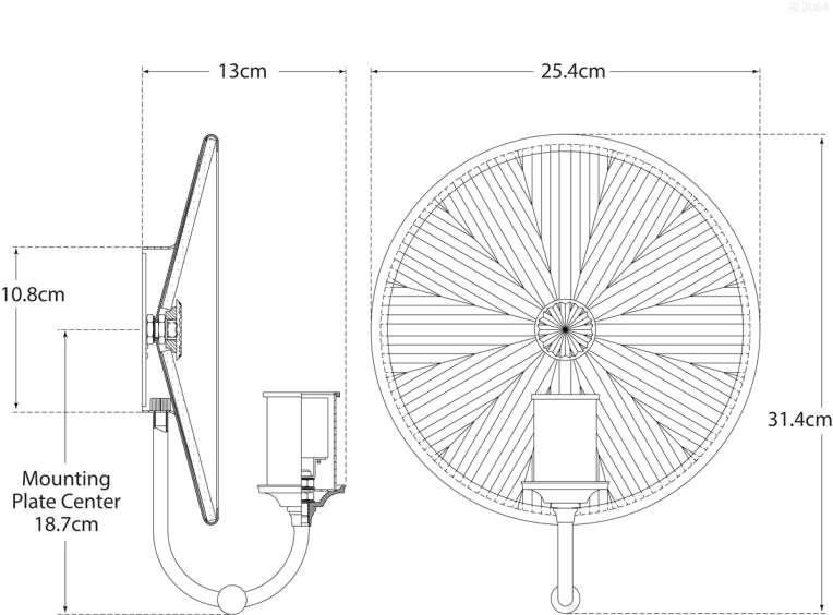 Rivington Small Round Sconce Blueprint