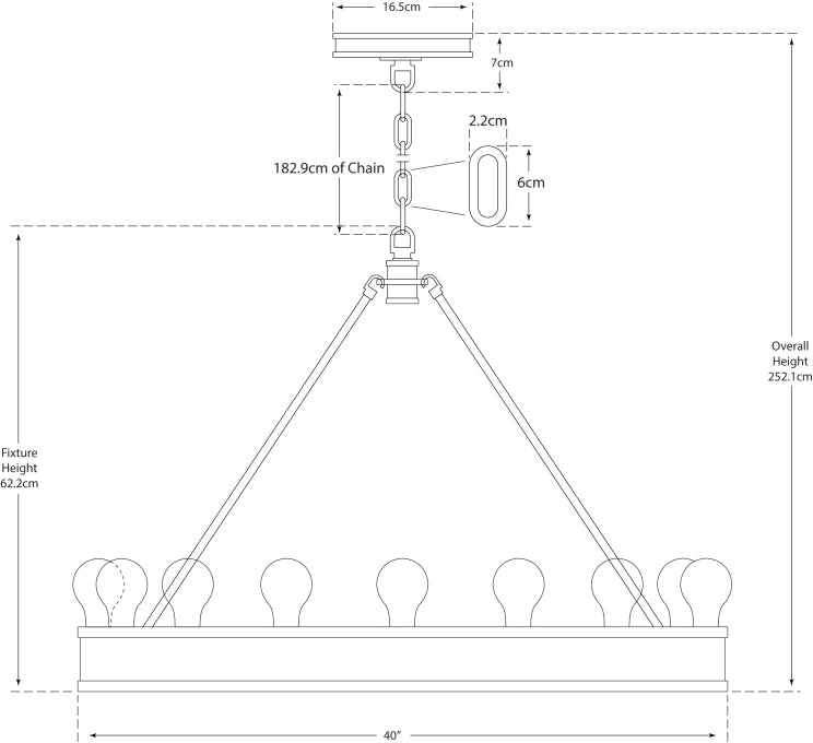 Roark 40" Modular Chandelier Blueprint