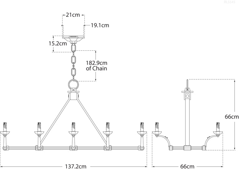 Robertson Linear Chandelier Blueprint