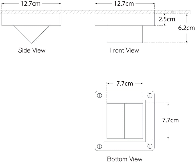 Rolland 5" Solitaire Flush Mount Blueprint