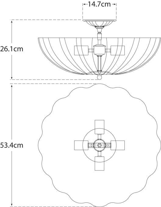 Rosehill Large Semi-Flush Mount Blueprint