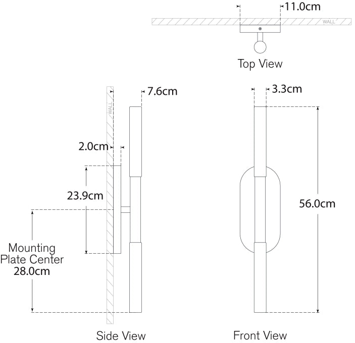 Rousseau Medium Vanity Sconce Blueprint