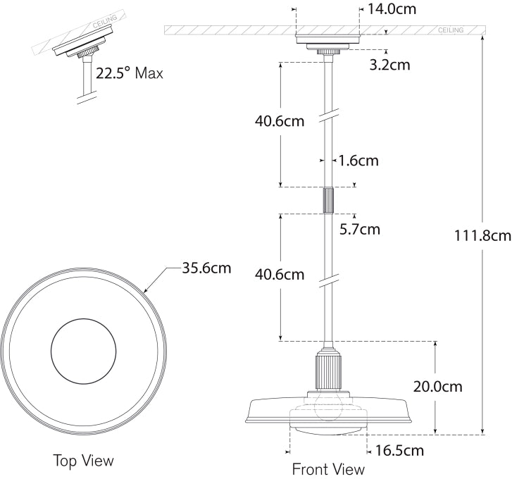Ruhlmann 14" Factory Pendant Blueprint