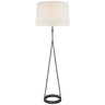 Dauphine Floor Lamp in Aged Iron with Linen Shade
