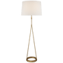 Dauphine Floor Lamp in Gilded Iron with Linen Shade