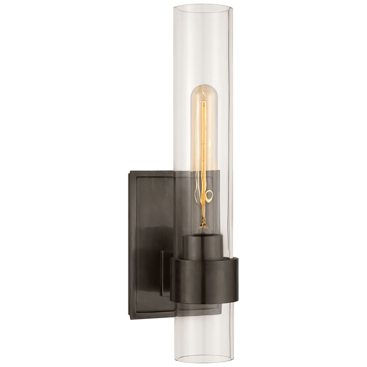 Presidio Petite Sconce in Bronze with Clear Glass