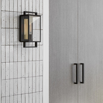 Halle Medium Wall Lantern, a premium Wall light by Visual Comfort. Close - up image of its design.