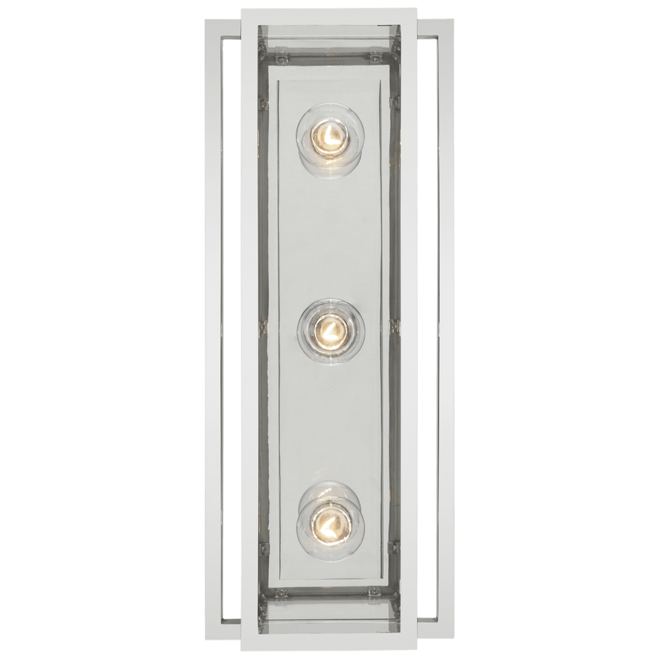 Halle 18" Vanity Light in Polished Nickel with Clear Glass