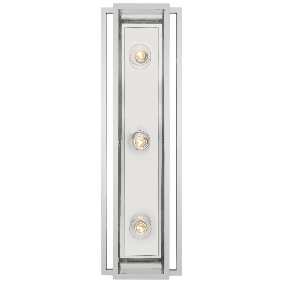 Halle 24" Vanity Light in Polished Nickel with Clear Glass