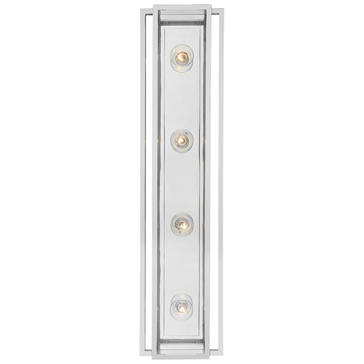 Halle 30" Vanity Light in Polished Nickel with Clear Glass