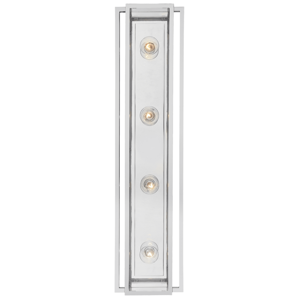 Halle 30" Vanity Light in Polished Nickel with Clear Glass