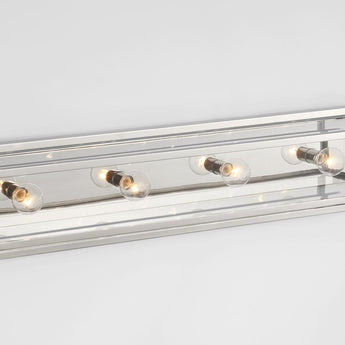 Halle 30" Vanity Light in Polished Nickel with Clear Glass