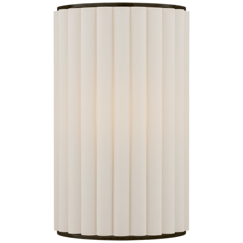 Palati Small Sconce in Bronze with Linen Shade