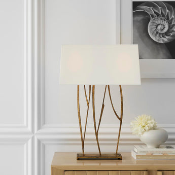 Aspen Console Lamp, a premium Decorative light by Visual Comfort. Close - up image of its design.