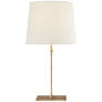 Dauphine Table Lamp in Gilded Iron with Linen Shade