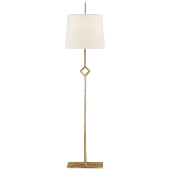 Cranston Buffet Lamp in Gilded Iron with Linen Shade