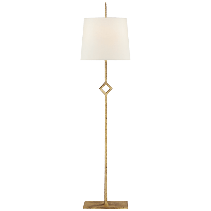 Cranston Buffet Lamp in Gilded Iron with Linen Shade