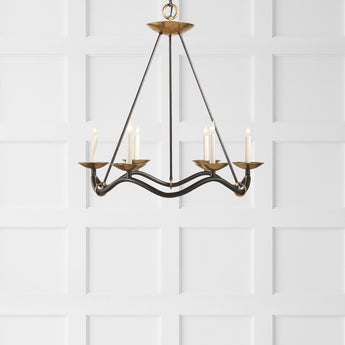 Choros Chandelier, a premium Chandelier light by Visual Comfort. Close - up image of its design.