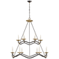 Choros Two-Tier Chandelier in Aged Iron