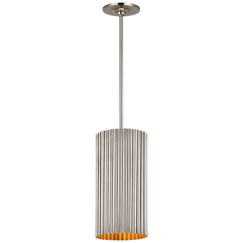 Rivers Small Fluted Pendant, a premium Pendant light by Visual Comfort & Co. Close - up image of its design.