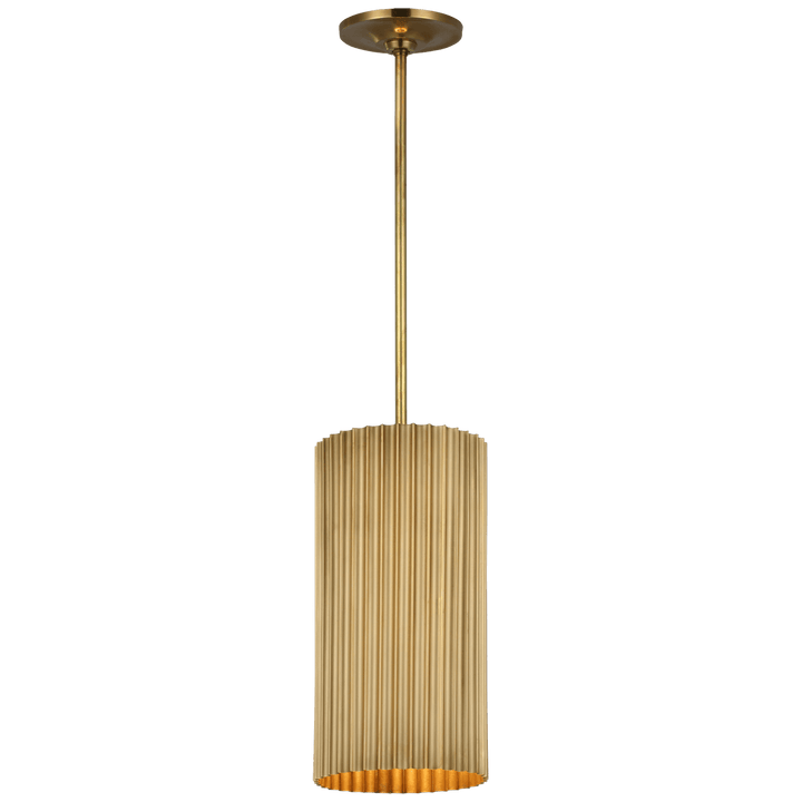 Rivers Small Fluted Pendant, a premium Pendant light by Visual Comfort & Co. Close - up image of its design.