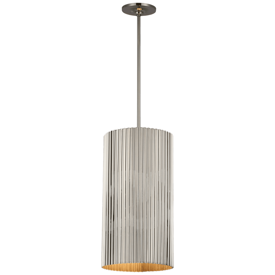 Rivers Medium Fluted Pendant, a premium Pendant light by Visual Comfort & Co. Close - up image of its design.