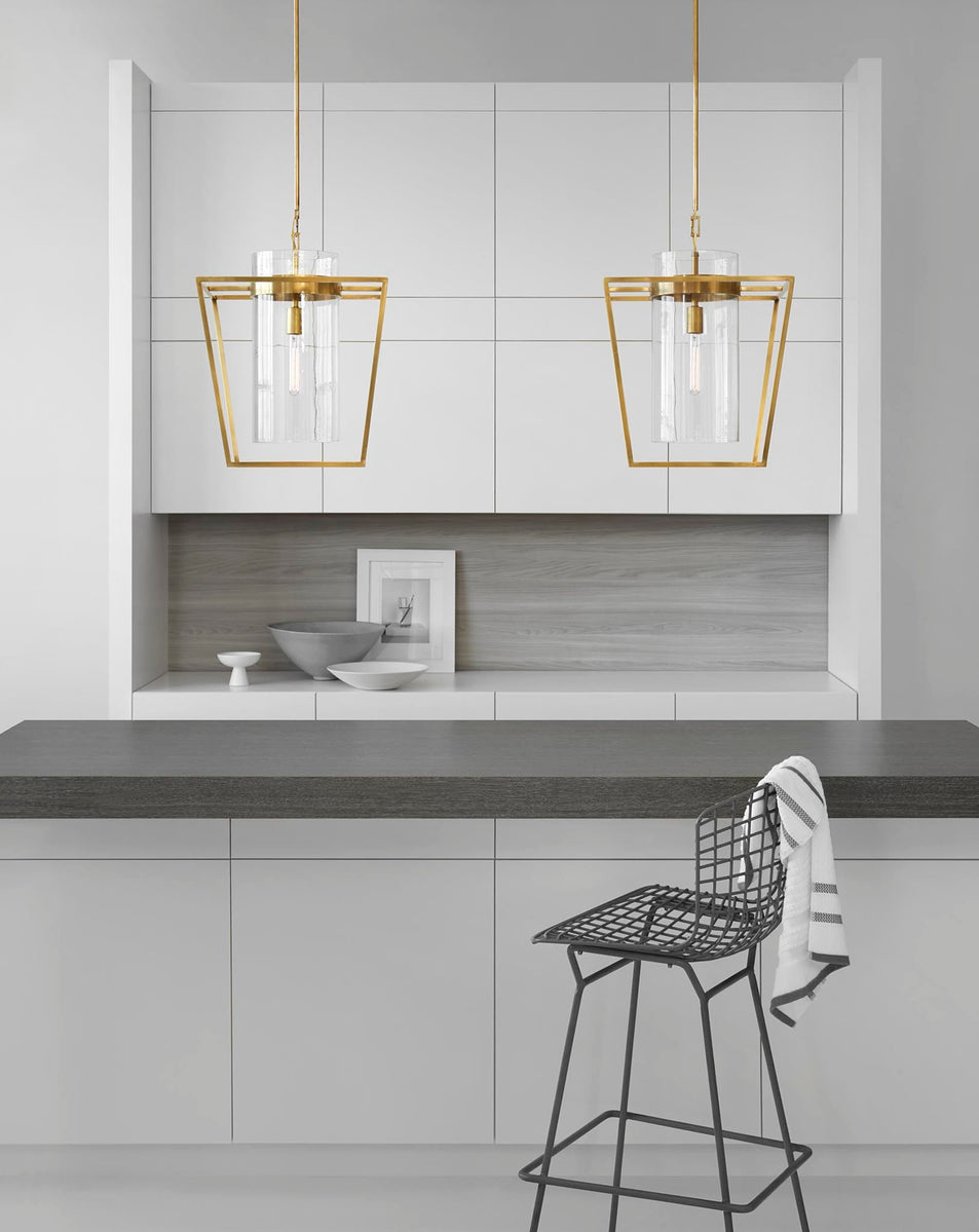 Presidio Small Lantern, a premium Lantern light by Visual Comfort. Close - up image of its design.