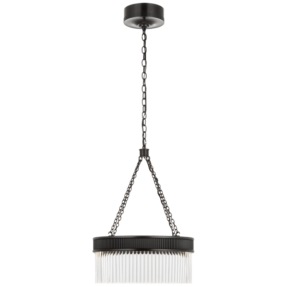 Menil Medium Chandelier in Bronze with Crystal Rods