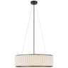 Palati Large Hanging Shade in Bronze with Linen Shade