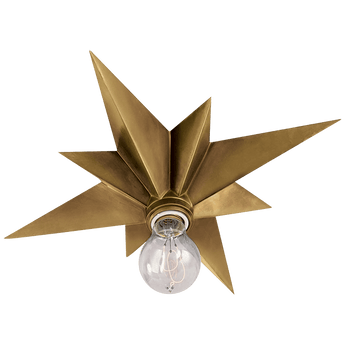 Star Flush Mount in Hand-Rubbed Antique Brass