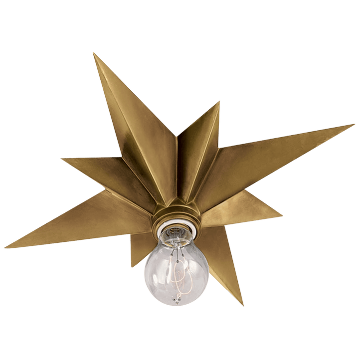 Star Flush Mount in Hand-Rubbed Antique Brass