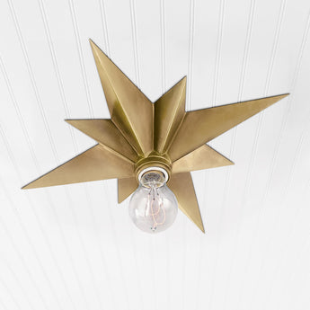 Star Flush Mount, a premium Flush Mount light by Visual Comfort. Close - up image of its design.