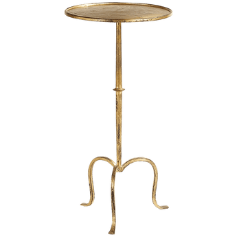 Hand-Forged Martini Table in Gilded Iron