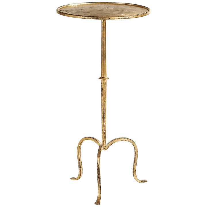 Hand-Forged Martini Table in Gilded Iron