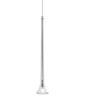 Lampada a sospensione Sissi - Glossy Chrome / Vetro a strisce di cristallo