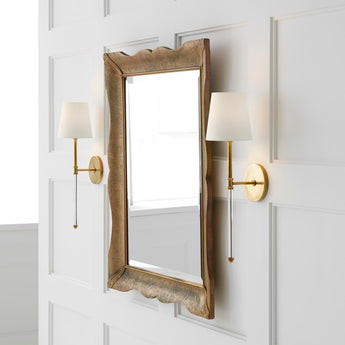 Camille Sconce, a premium Decorative light by Visual Comfort. Close - up image of its design.