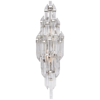 Adele Small Sconce in Polished Nickel with Clear Acrylic