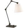 Graves Task Lamp in Bronze with Linen Shade