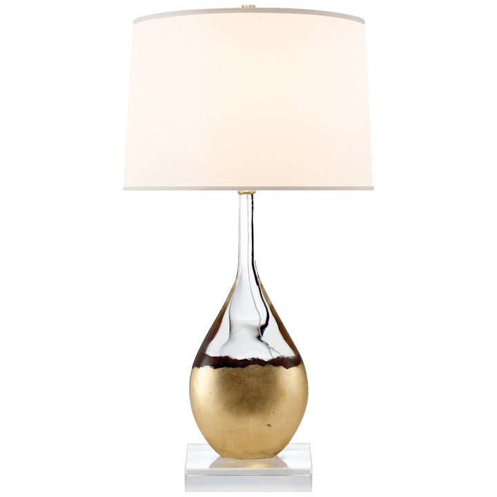 Juliette Table Lamp in Crystal and Gild with Silk Shade