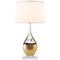 Juliette Table Lamp in Crystal and Gild with Silk Shade