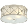 Montpelier Large Flush Mount in Polished Nickel with Frosted Glass