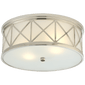 Montpelier Large Flush Mount in Polished Nickel with Frosted Glass