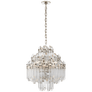 Adele Four Tier Waterfall Chandelier in Polished Nickel with Clear Acrylic